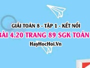 Bài 4.20 SGK Toán 8 tập 1 Kết nối tri thức